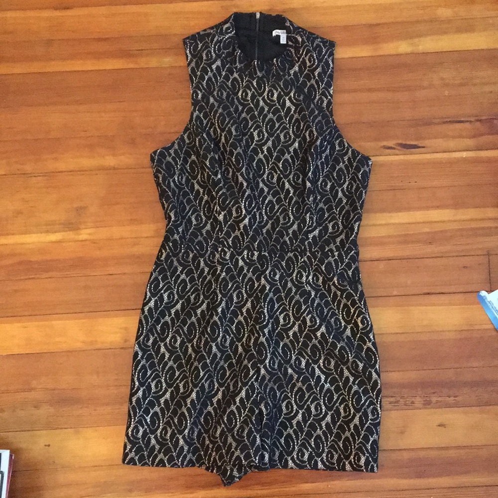 Black and gold romper